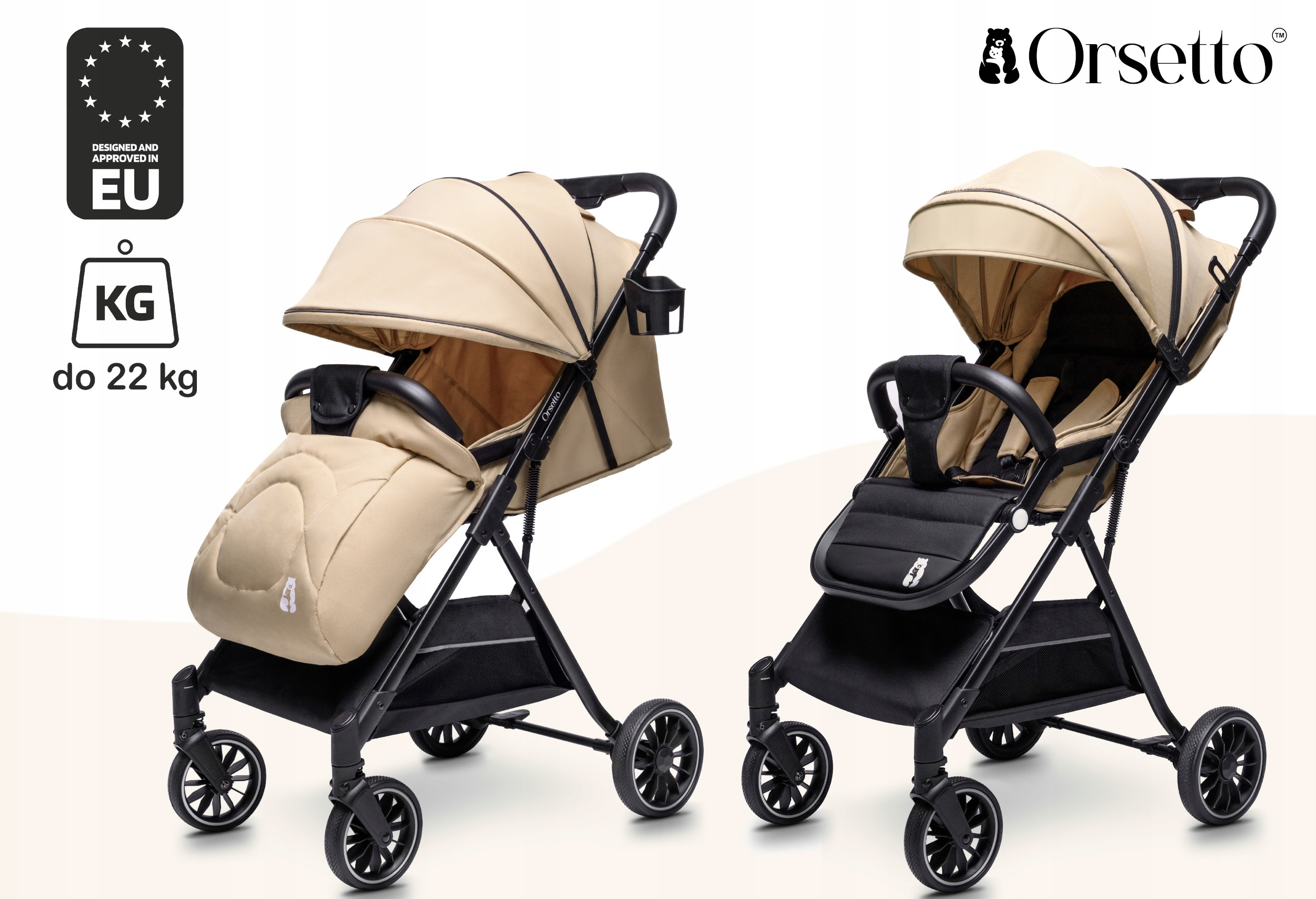 Praktyczne akcesoria – uchwyt na kubek i duży kosz na zakupy