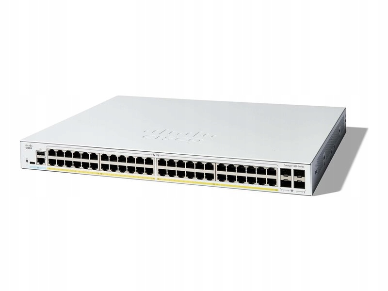 Cisco Catalyst 1300-48P-4G – Wydajny przełącznik sieciowy L3