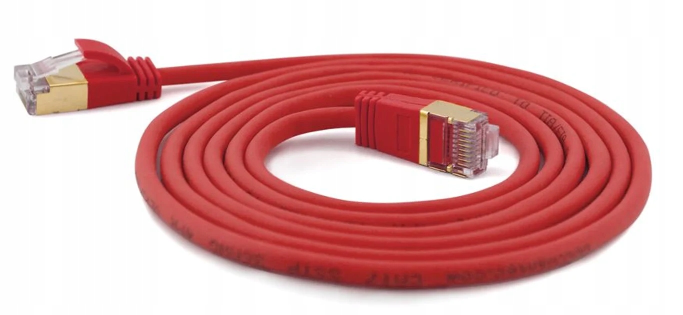 Wantec Extra dünnes Cat.7 RohCable SSTP Patch Cable - 0,2 m - Czerwony