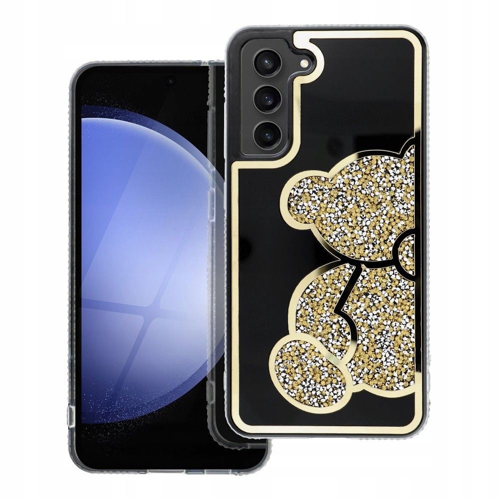 Futerał TEDDY BEAR do SAMSUNG S25 złoty – Styl i ochrona w jednym