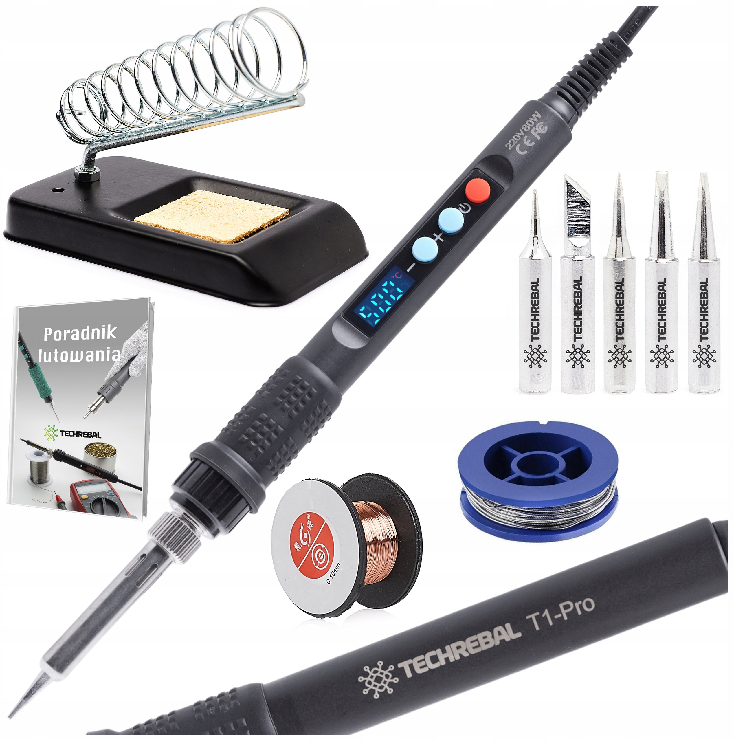 Zestaw Lutownica Techrebal T1-Pro MOCNA 80W – Niezbędne narzędzie dla każdego majsterkowicza
