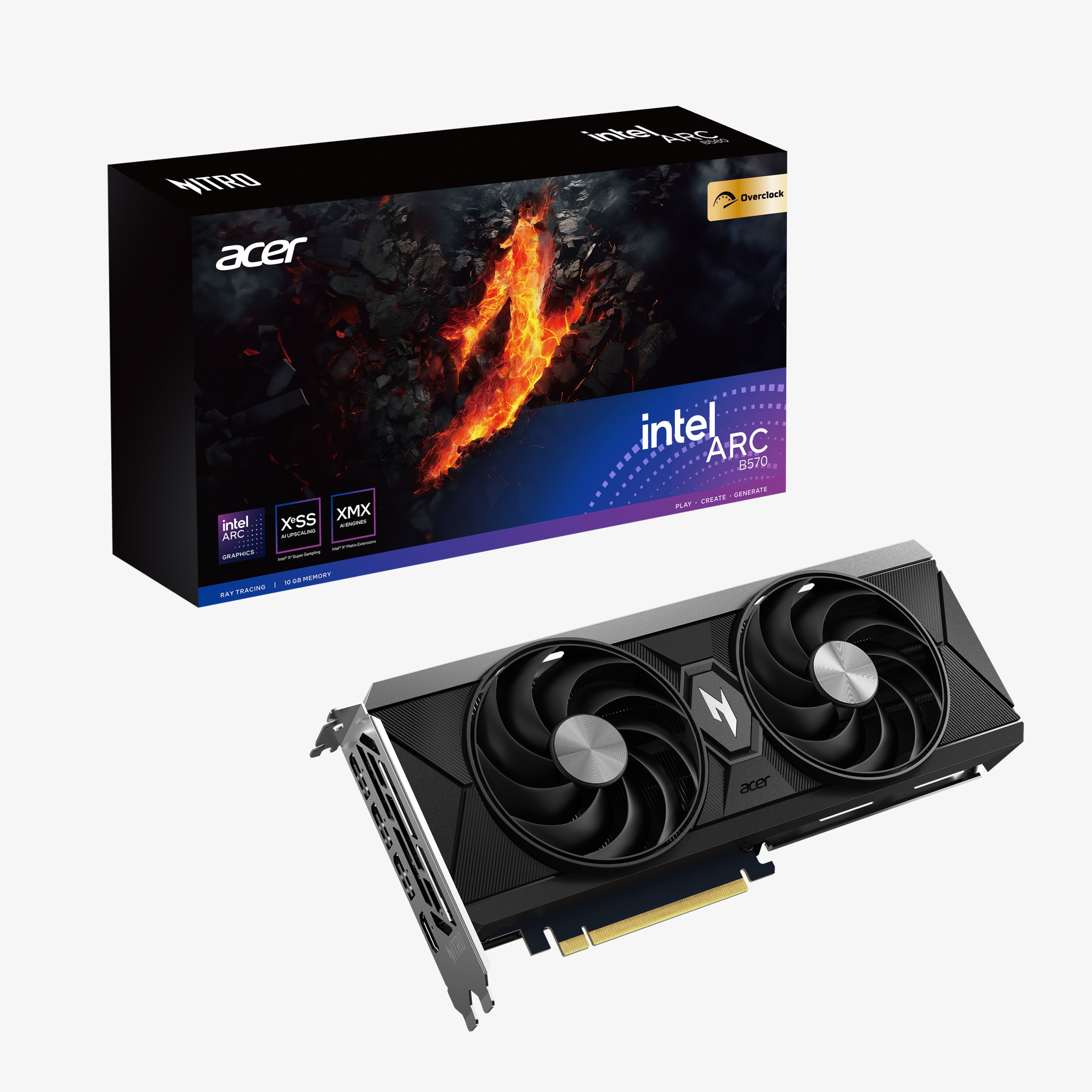 Karta graficzna Acer Nitro Intel Arc B570 OC 10 GB GDDR6 – Wydajność w grach i grafice
