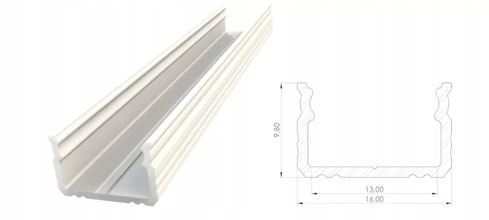 Wymiary profilu – 9x16mm i długość 3000mm
