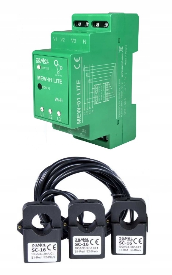 Pomiar energii na trzech fazach oraz na jednej fazie