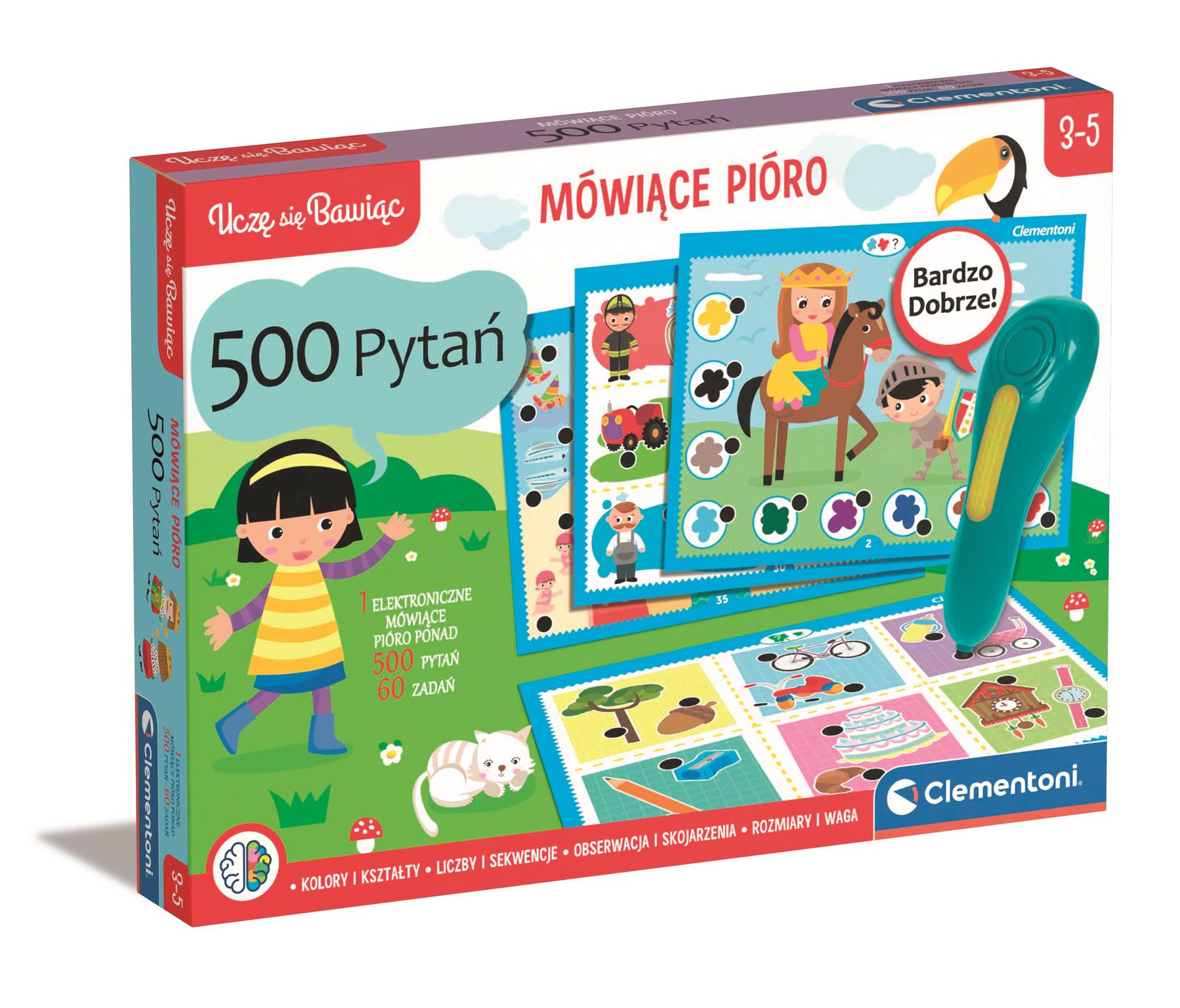 Gra Mówiące Pióro 500 Pytań – Edukacyjna zabawa dla najmłodszych