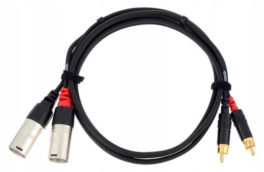 Kabel audio Cordial 2 x RCA do 2 x XLR 1,5 m – Wysoka jakość dźwięku