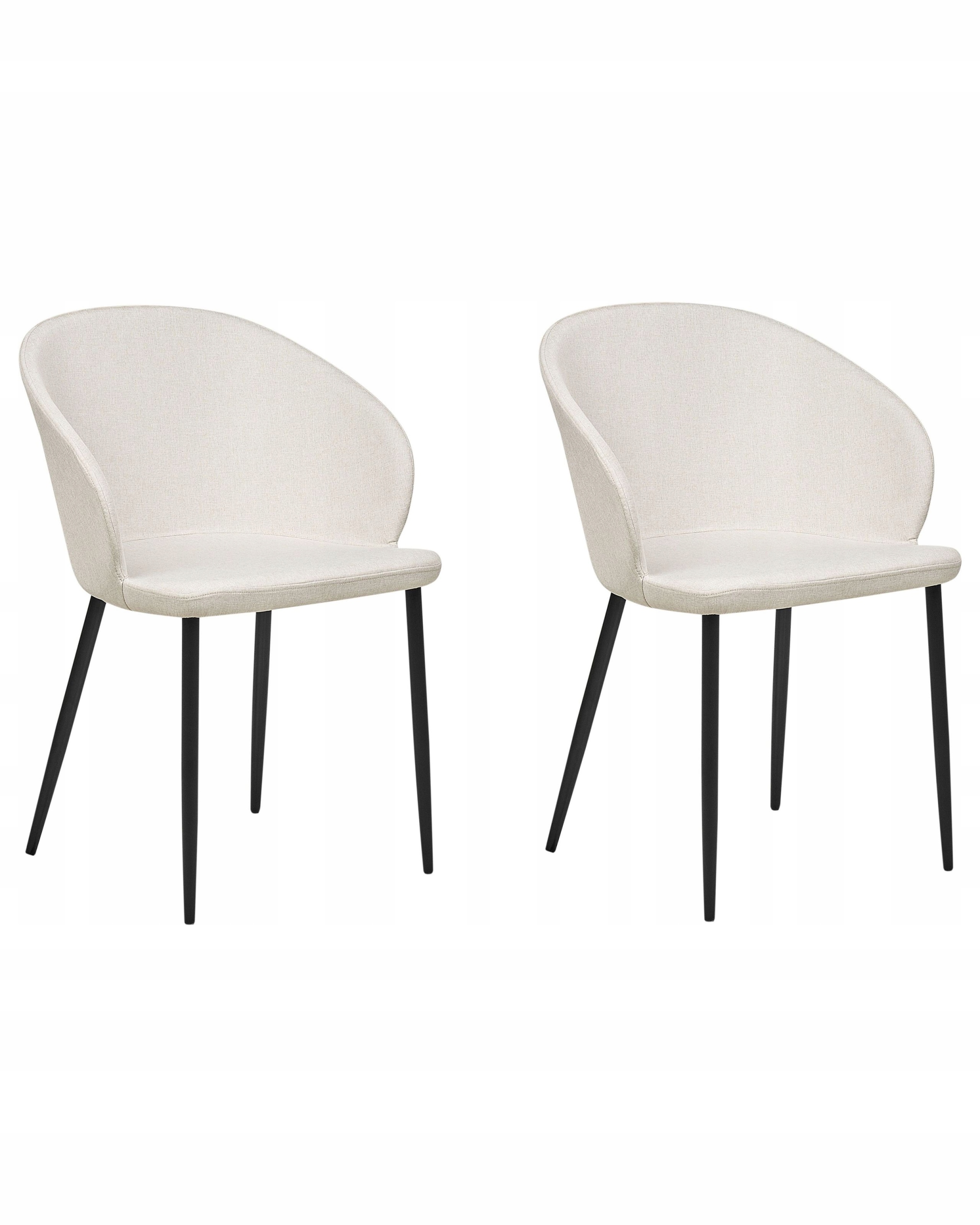 Zestaw 2 krzeseł jasnobeżowy MASON – Elegancja i komfort w Twoim domu