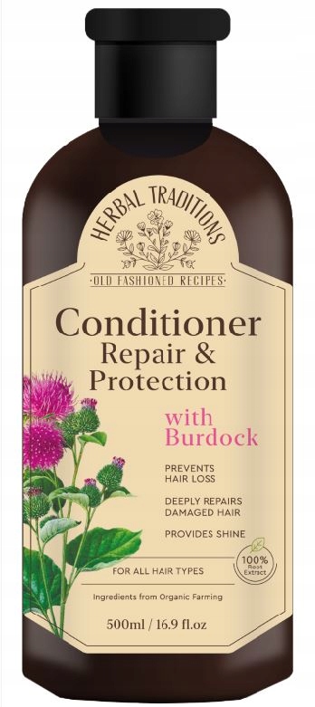 Herbal Traditions Balsam do włosów z Łopianem 500ml – Regeneracja i nawilżenie