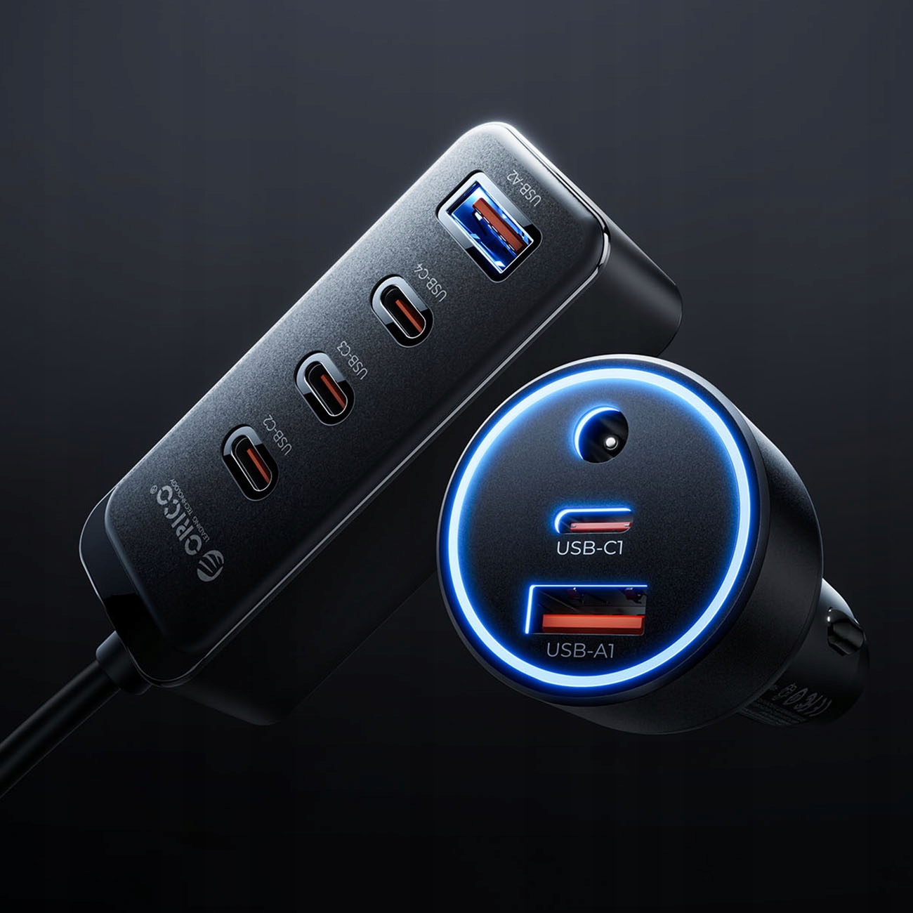 Ładowanie do 6 urządzeń jednocześnie – 2x USB-A i 4x USB-C