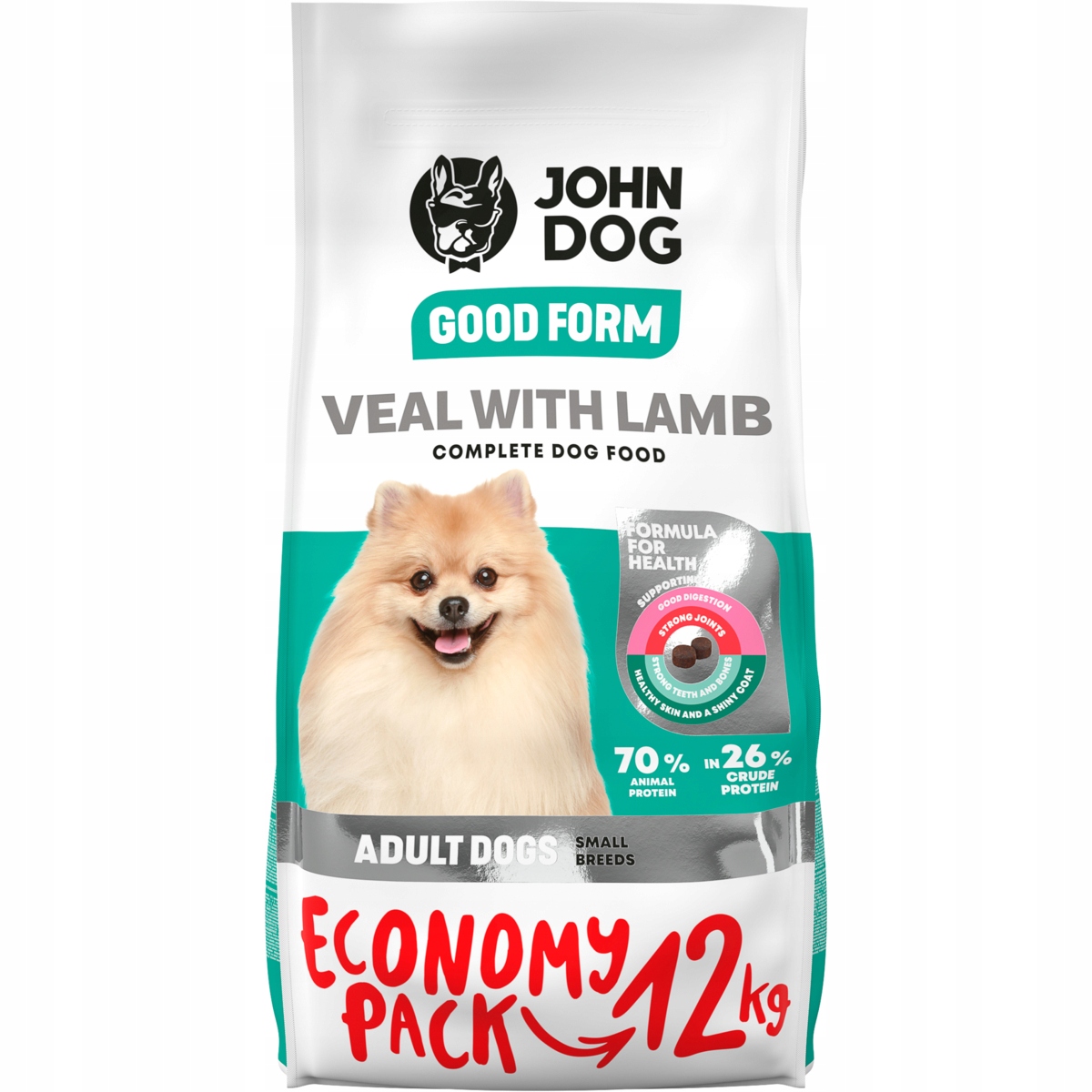 GOOD FORM Mini Adult cielęcina z jagnięciną 12 kg – Idealna karma dla małych psów