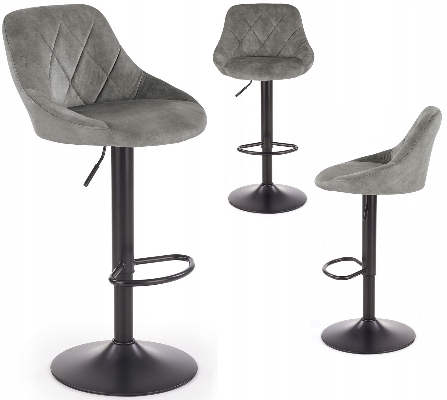 Halmar WNĘTRZARSKIE H101 – Elegancki hoker popielaty do Twojego wnętrza