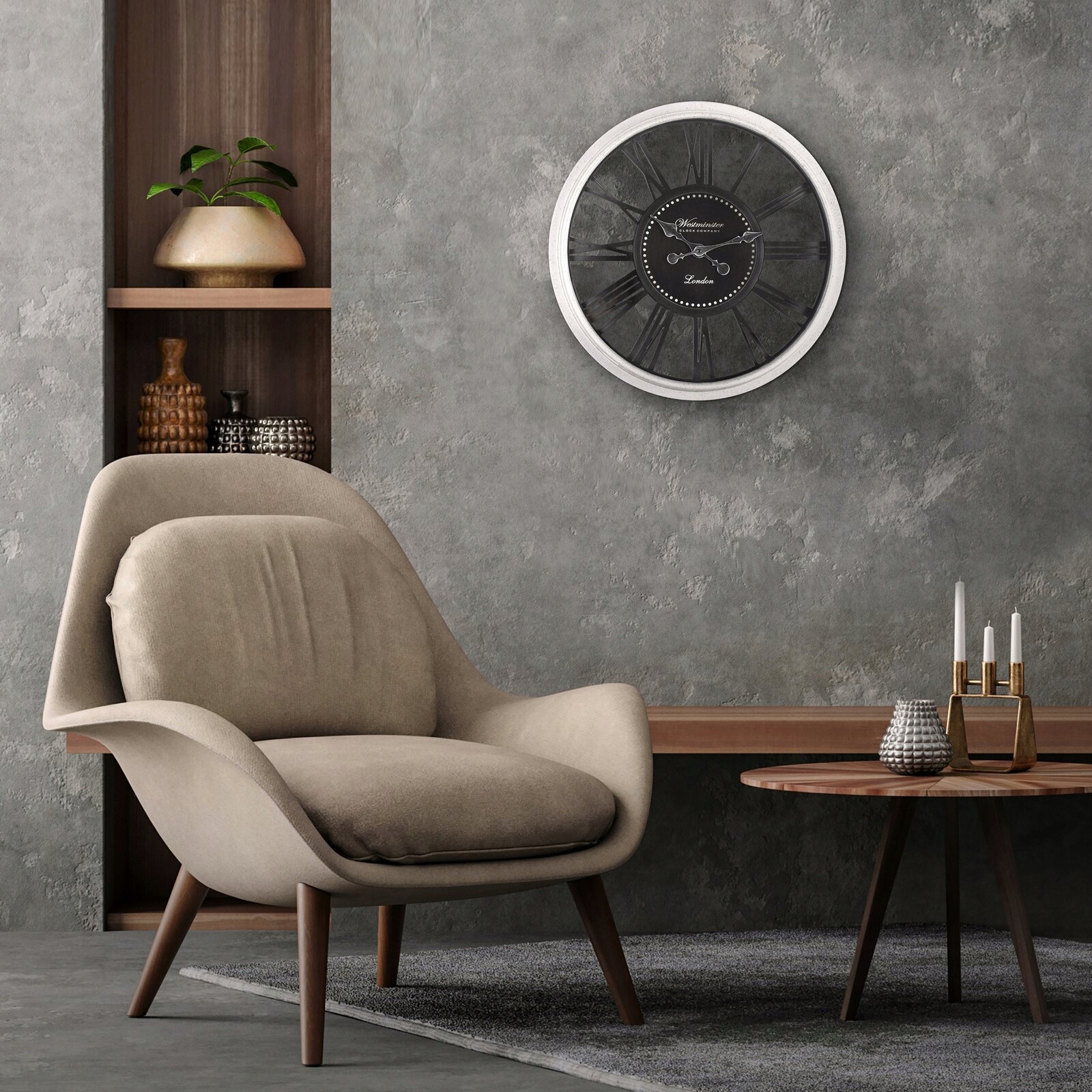 Zegar dekoracyjny Eurofirany 89 50 x 5 x 50 cm czarny – Elegancja w Twoim wnętrzu