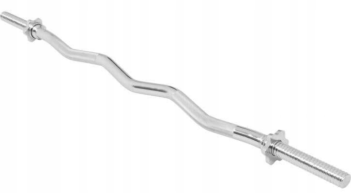 Gryf łamany 120cm 30mm 7kg srebrny – Idealny do treningu siłowego