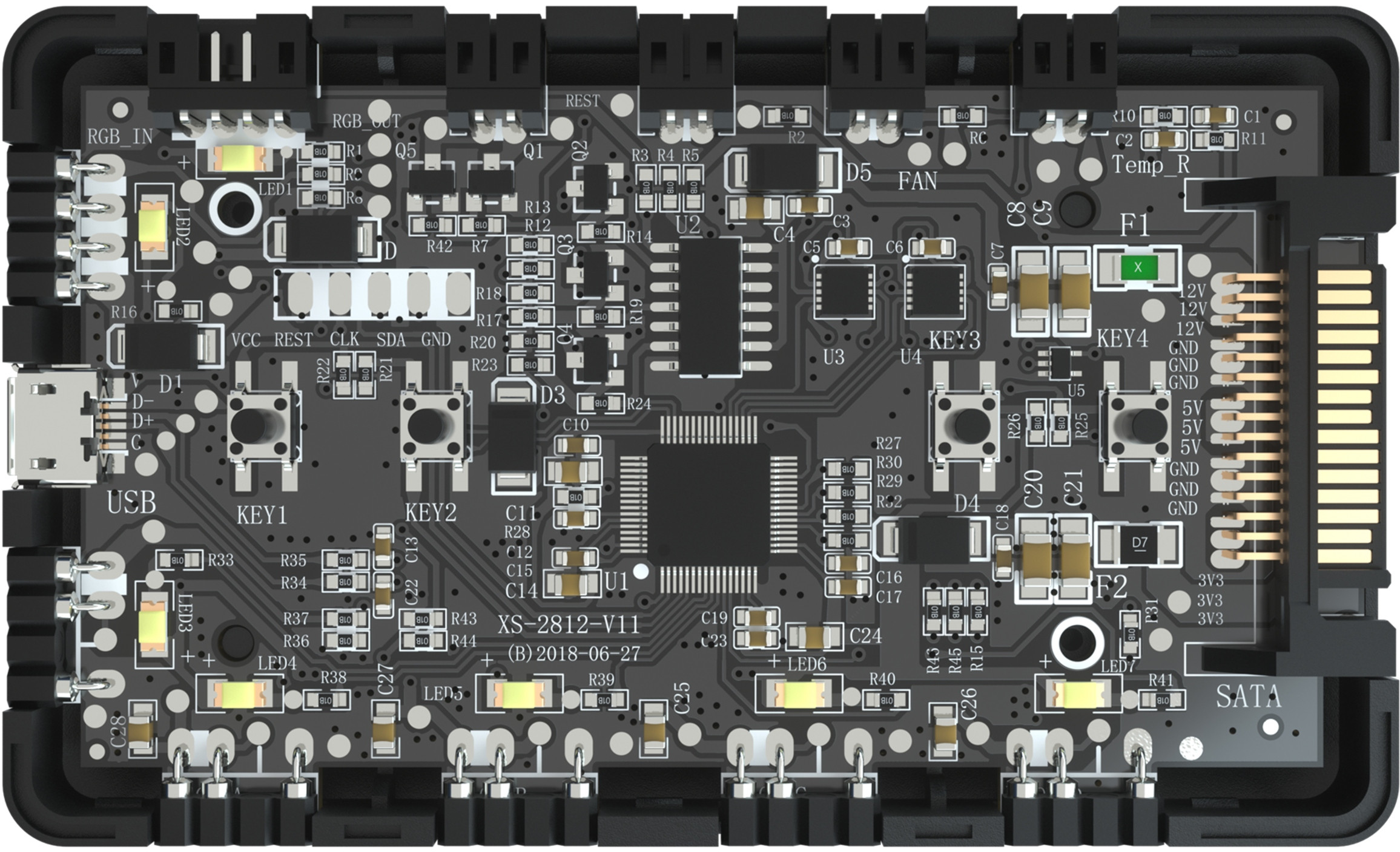 Wszechstronny hub systemowy z 4 portami 3-pin