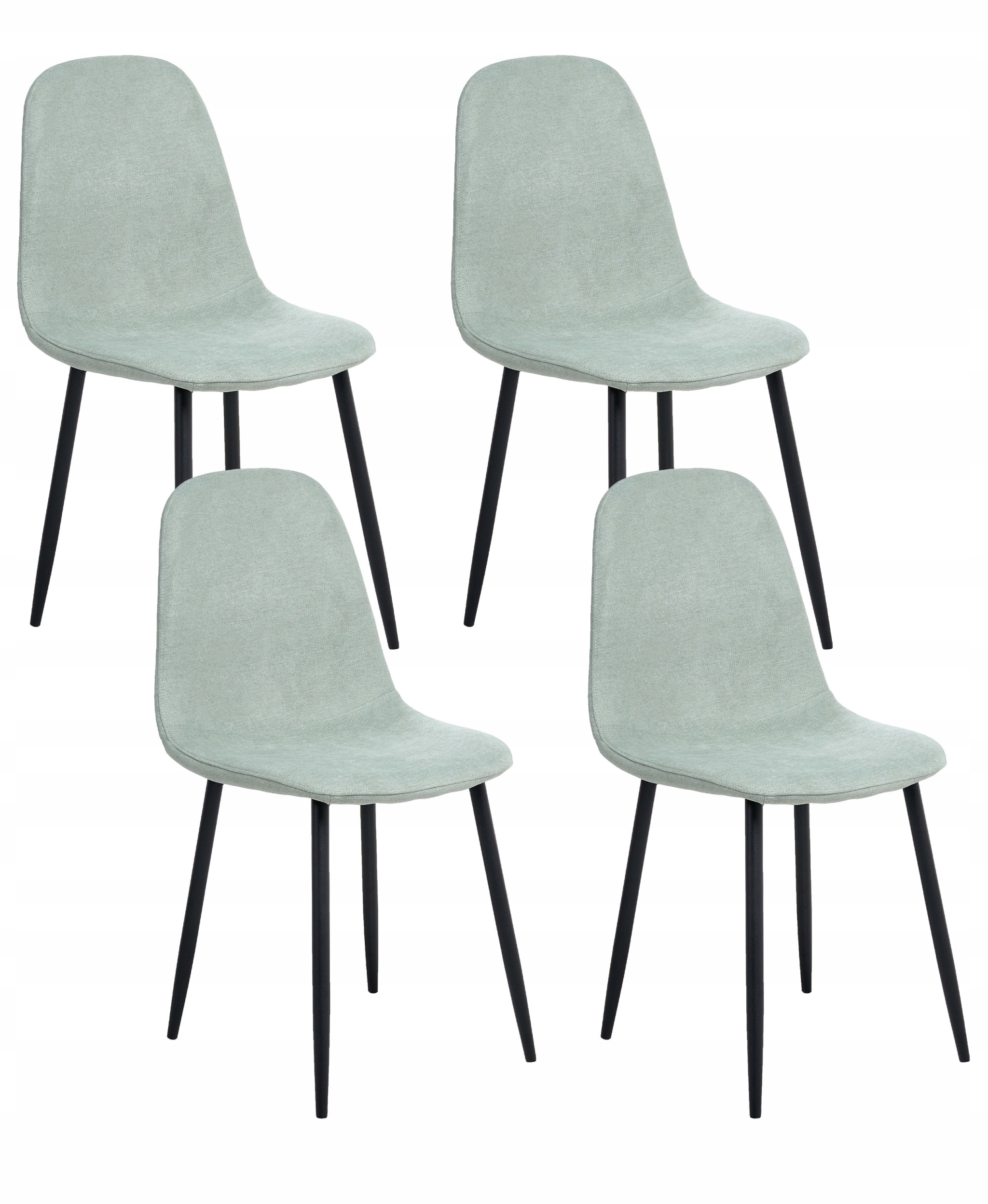 Zestaw 4 krzeseł do jadalni CRANDALL Jasnozielony – Elegancja i komfort w Twoim domu