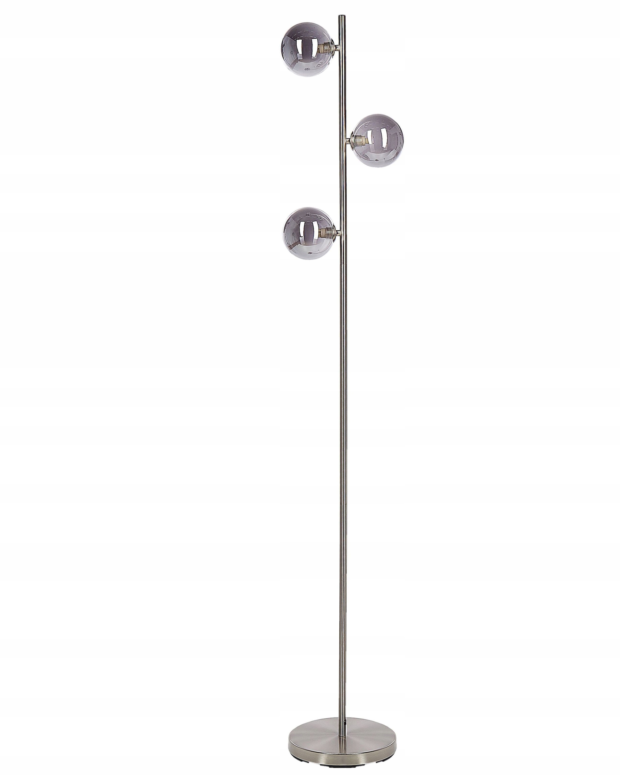Lampa podłogowa metalowa srebrna RAMIS – Elegancja i styl w Twoim wnętrzu
