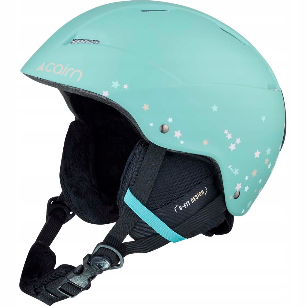 Kask Cairn Flow Junior Mat Eucalyptus Stars 48/50 – Bezpieczeństwo i styl dla młodych narciarzy