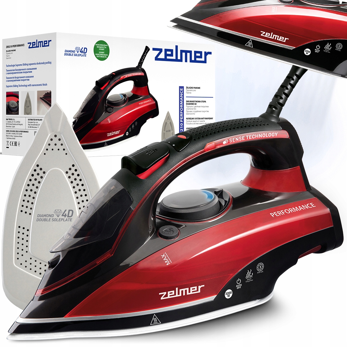 Żelazko parowe Zelmer ZIR3210 Performance – Wydajność i komfort prasowania