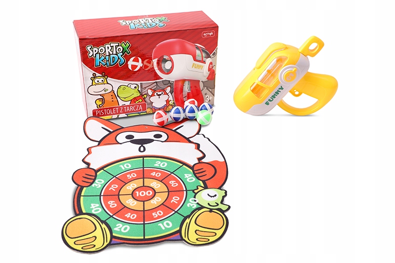 Pistolet z tarczą pistoletem - lisek – Zręcznościowa zabawa dla dzieci