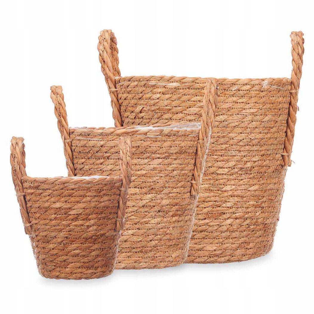 Koszyki plecione ESPARTO z uchwytami – Praktyczne rozwiązanie do przechowywania