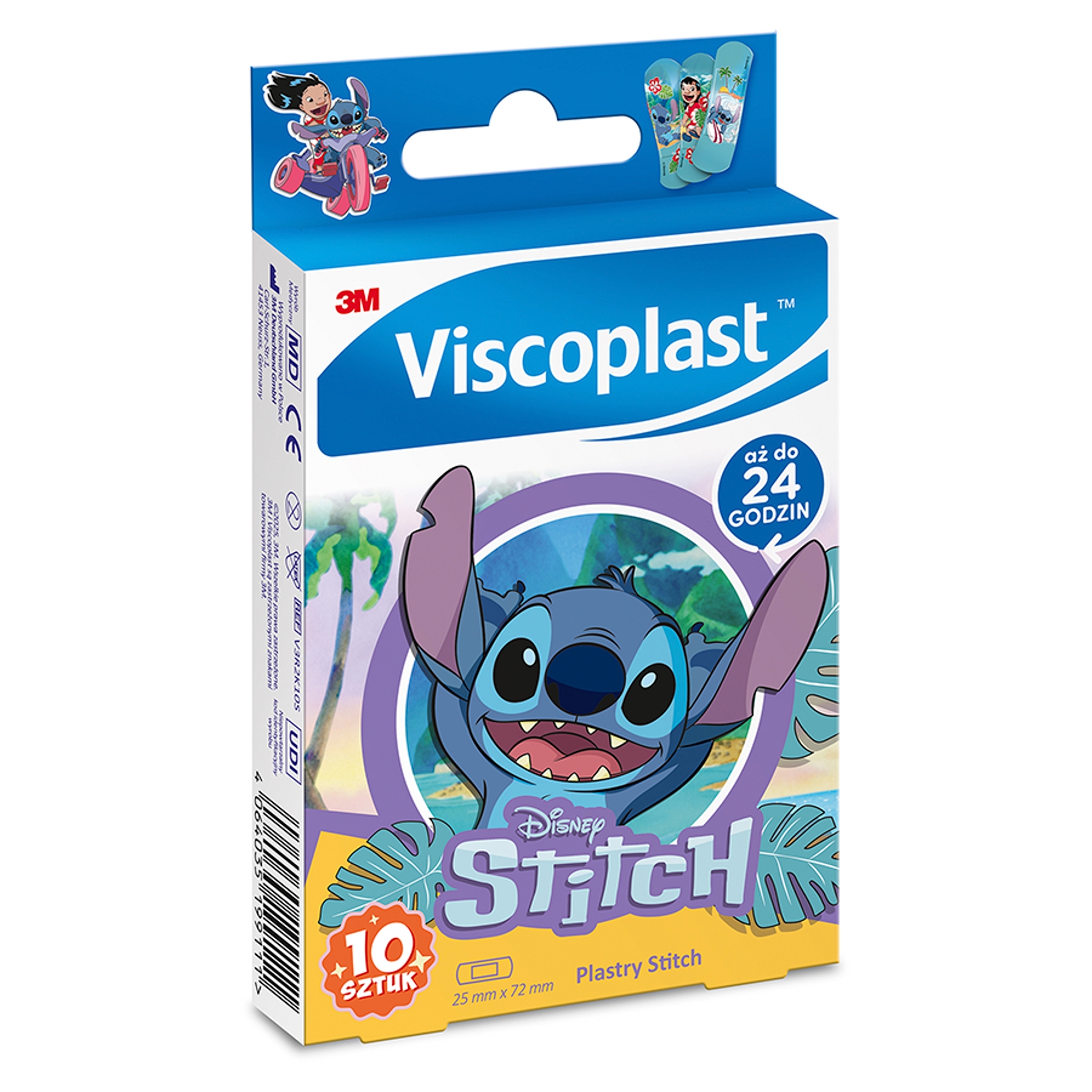Plastry dziecięce VISCOPLAST-3M, Stitch – Idealna ochrona dla małych ran