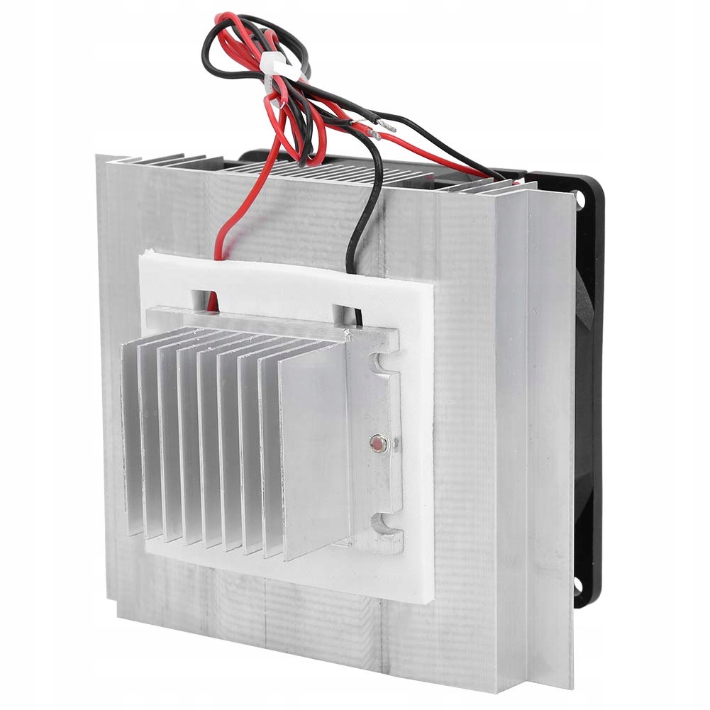 Elementy zestawu: radiatory, wentylator i uchwyt