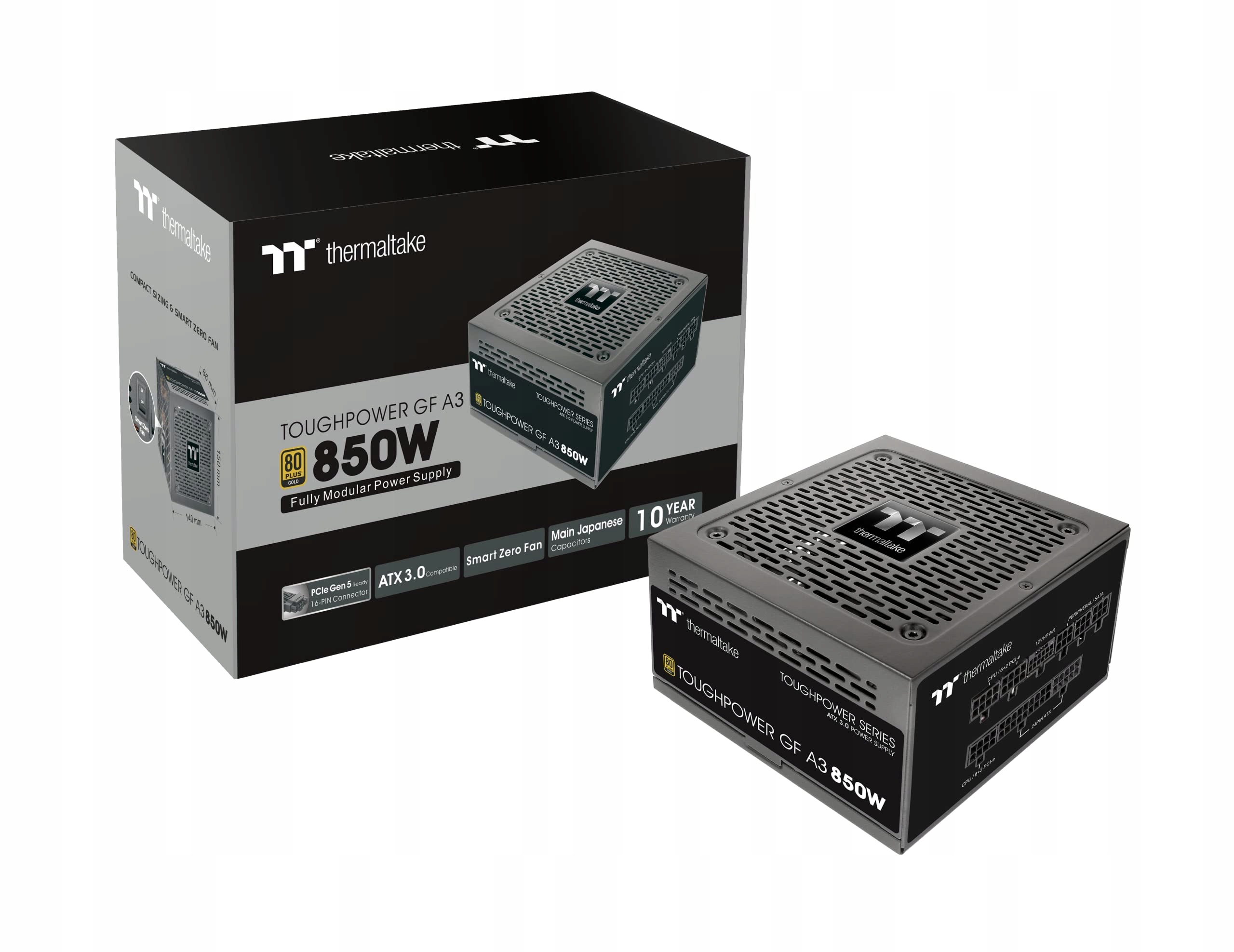 Zasilacz Thermaltake Toughpower GF A3 850W – Wydajność i niezawodność dla Twojego PC
