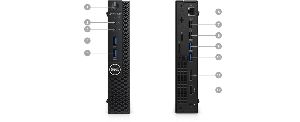 optiplex 3050 w obudowie typu micro — porty i gniazda optiplex 3050 w obudowie typu micro — porty i gniazda