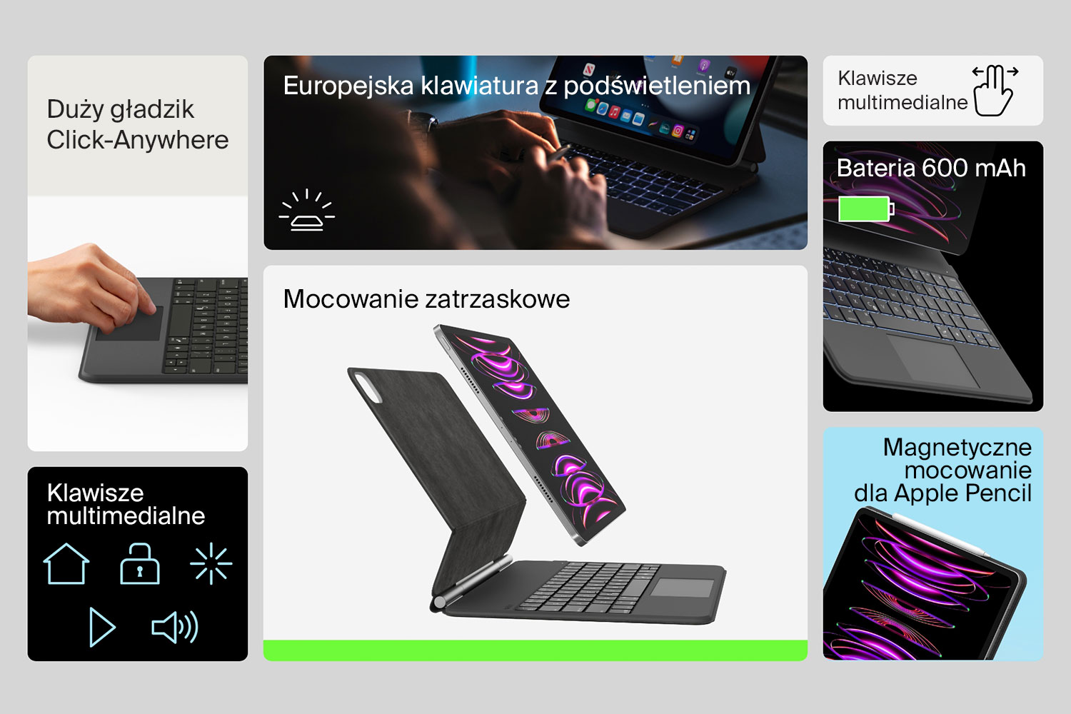 Belkin BBZ003DU-V1 etui z klawiaturą bluetooth do iPad'a Pro 12.9