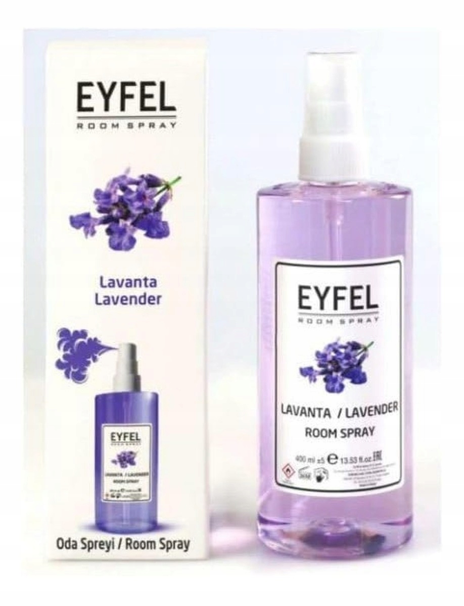 Eyfel Odświeżacz powietrza w sprayu Lavender 400 ml – Relaksujący zapach lawendy