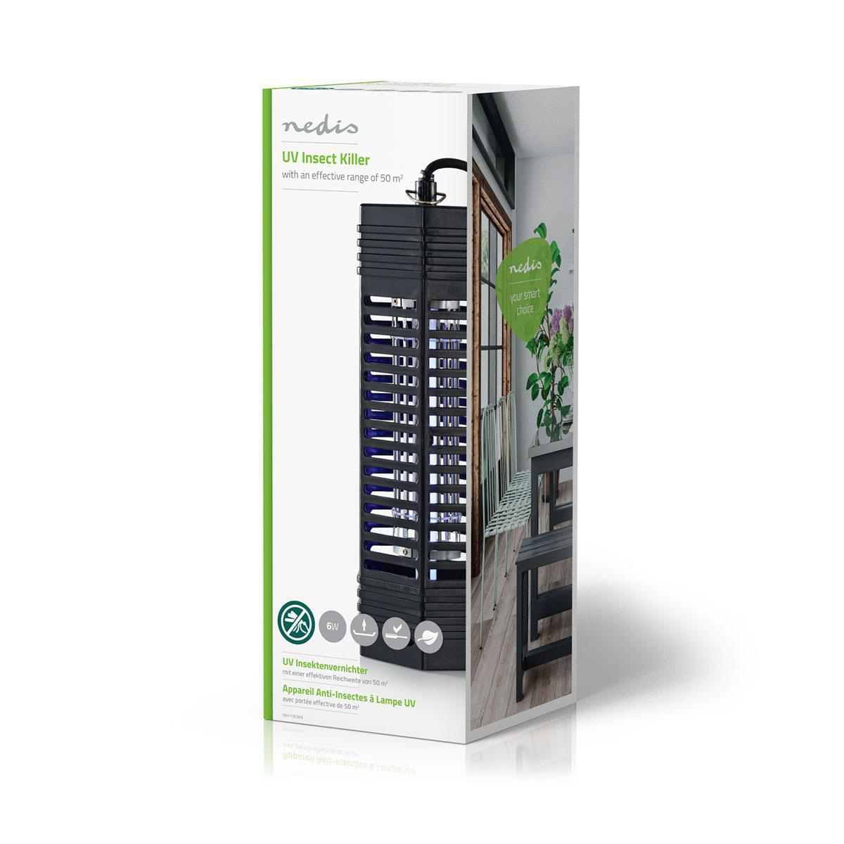 Wymiary i parametry techniczne lampy NEDIS K6