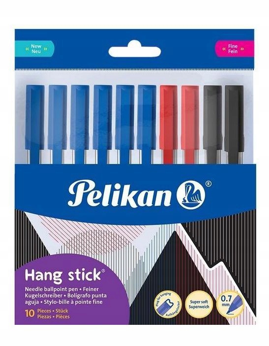 Długopis Hang Stick 0,7mm 10szt PELIKAN – Idealny do codziennego pisania