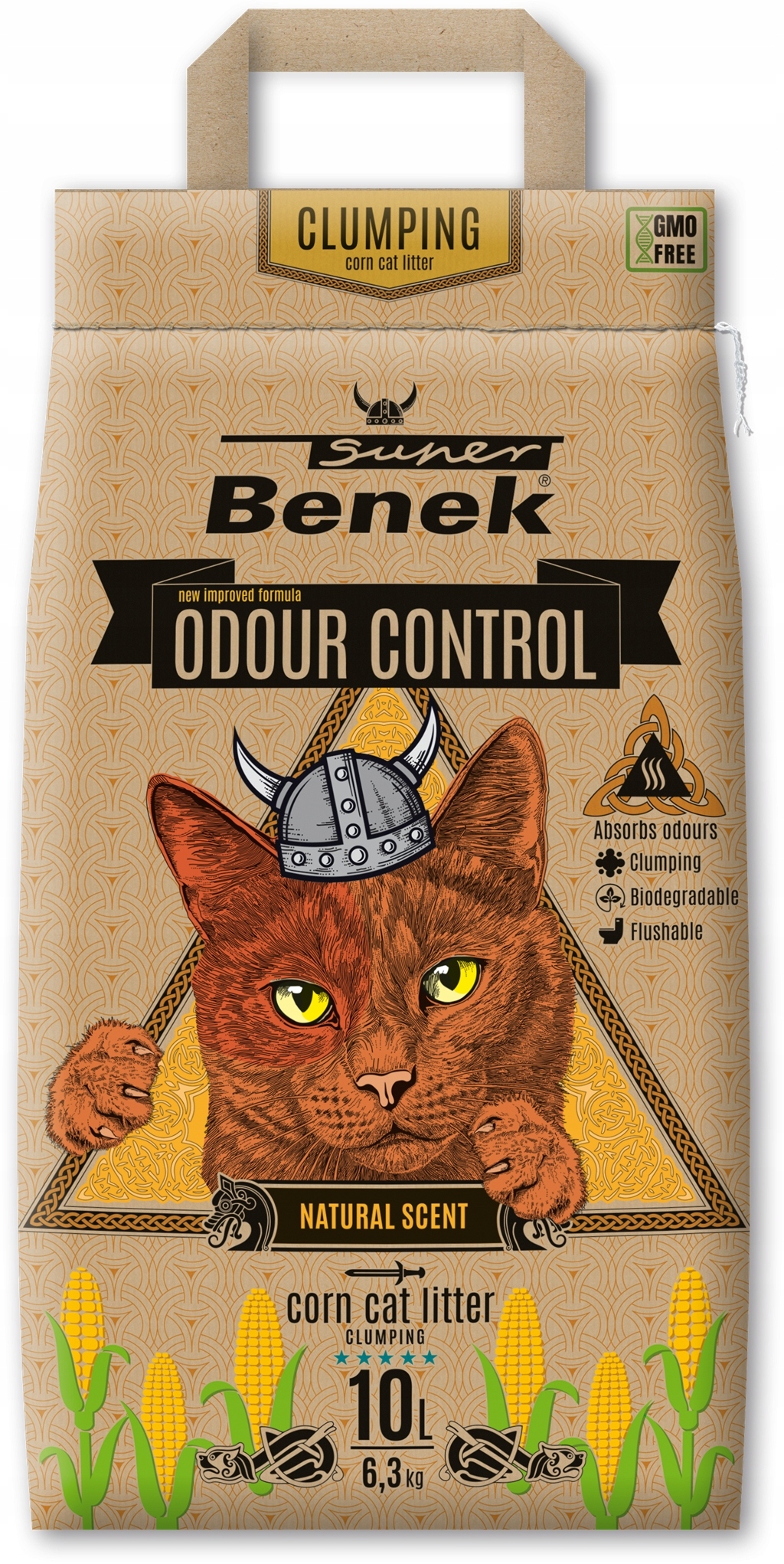 Odour Control Natural* – Kukurydziany żwirek dla kotów 10 l