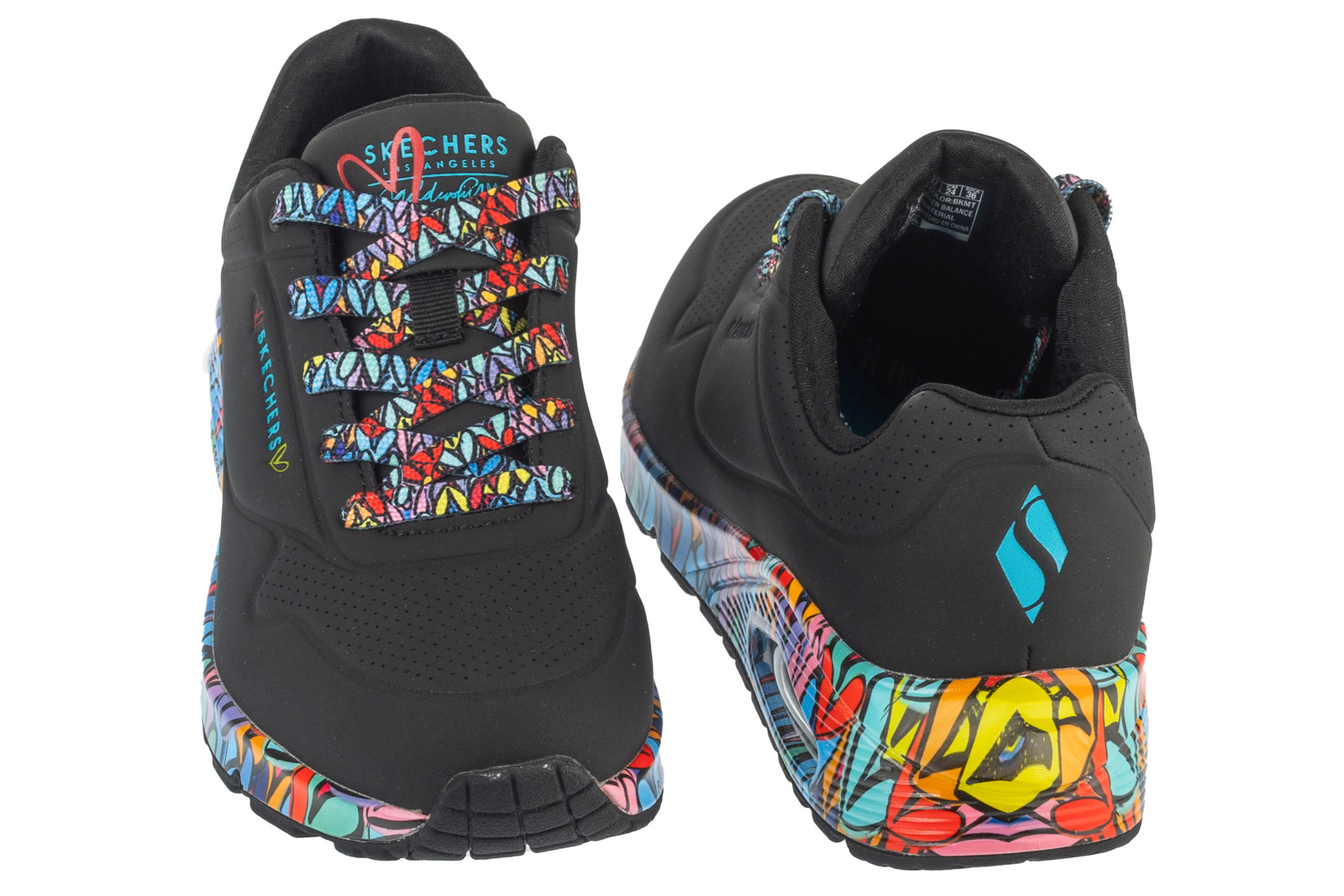 Damskie sneakersy UNO RAVAGED LOVE 177918 BKMT – Styl i komfort na co dzień
