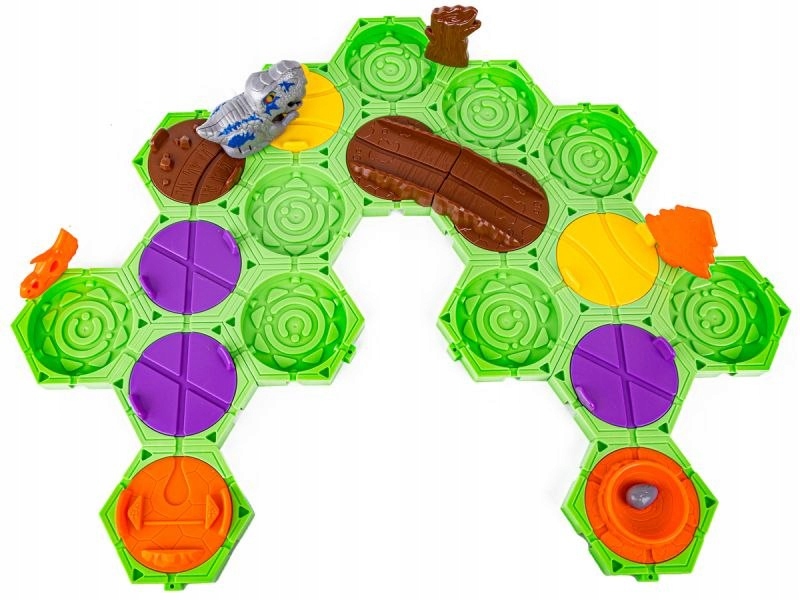 Zasady gry: Ułóż tor i pomóż dinozaurowi dotrzeć do gniazda