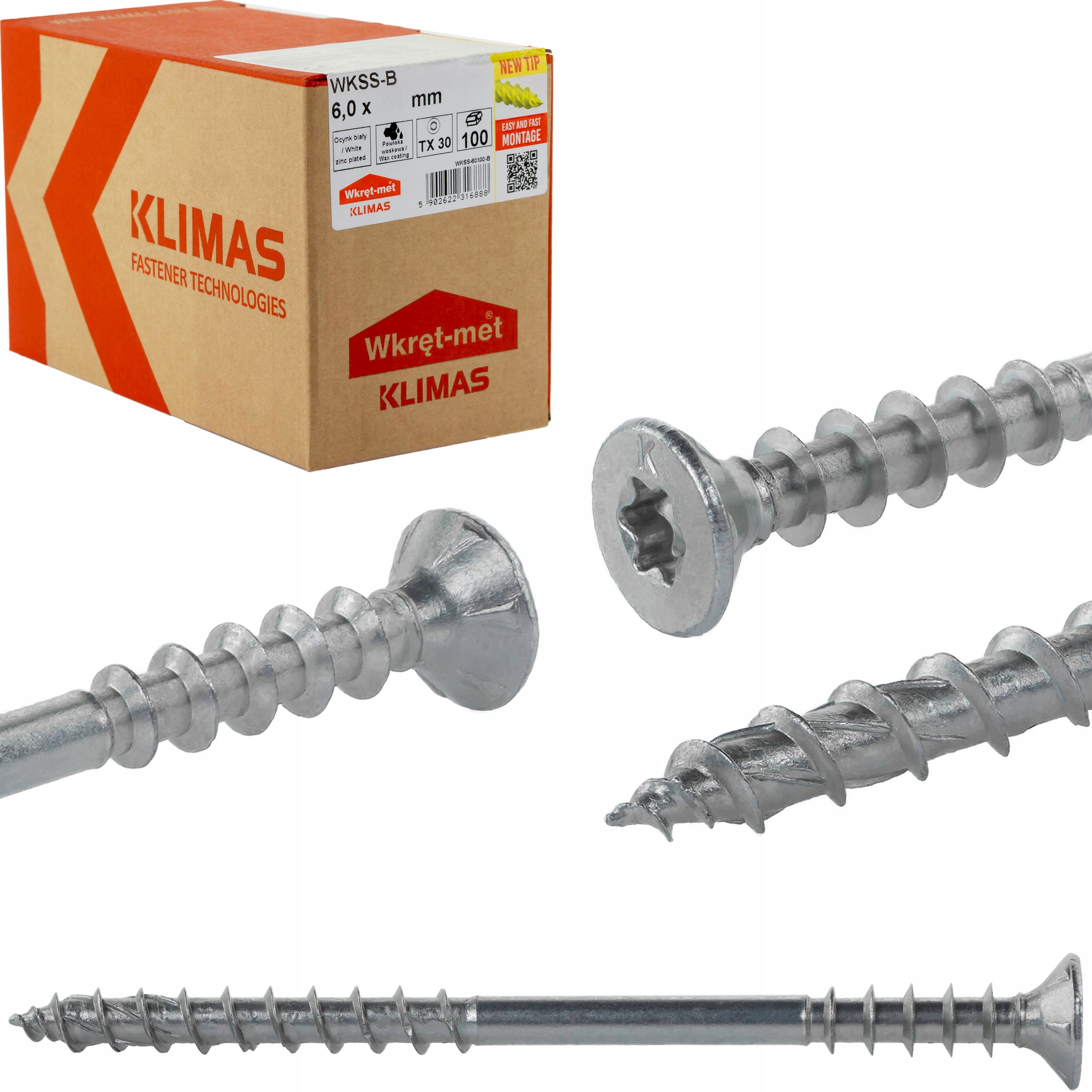 Wkręty dystansowe do poziomowania łat z łbem stożkowym i gniazdem TORX 6,0x120mm – Idealne do Twojego projektu