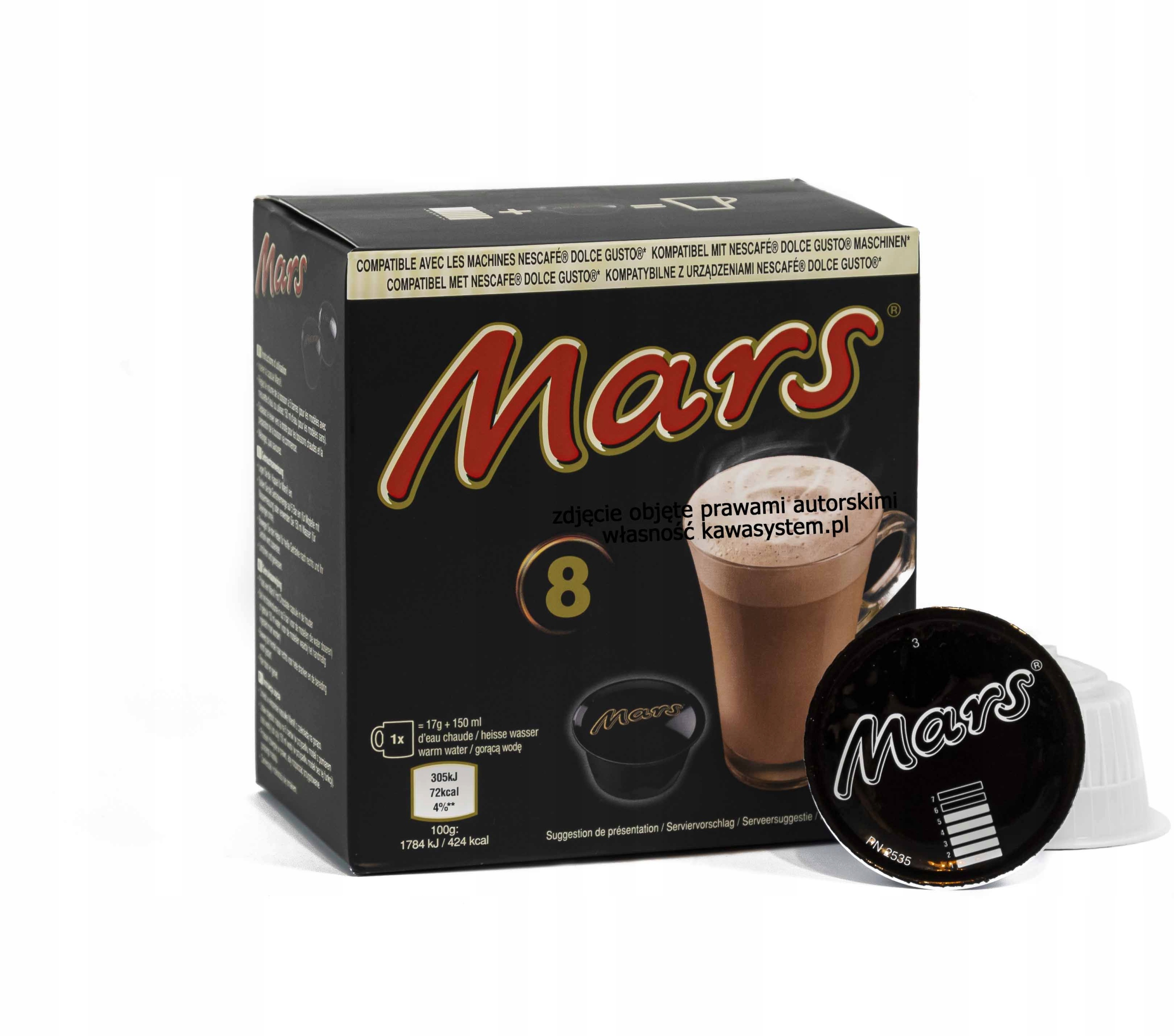 Kapsułki do gorącej czekolady Mars kompatybilne z NESCAFE(r) Dolce Gusto(r)