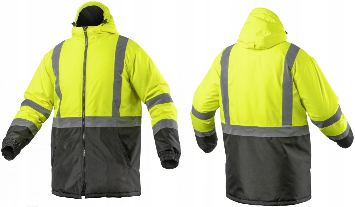 Nowoczesna kurtka ostrzegawcza typu parka