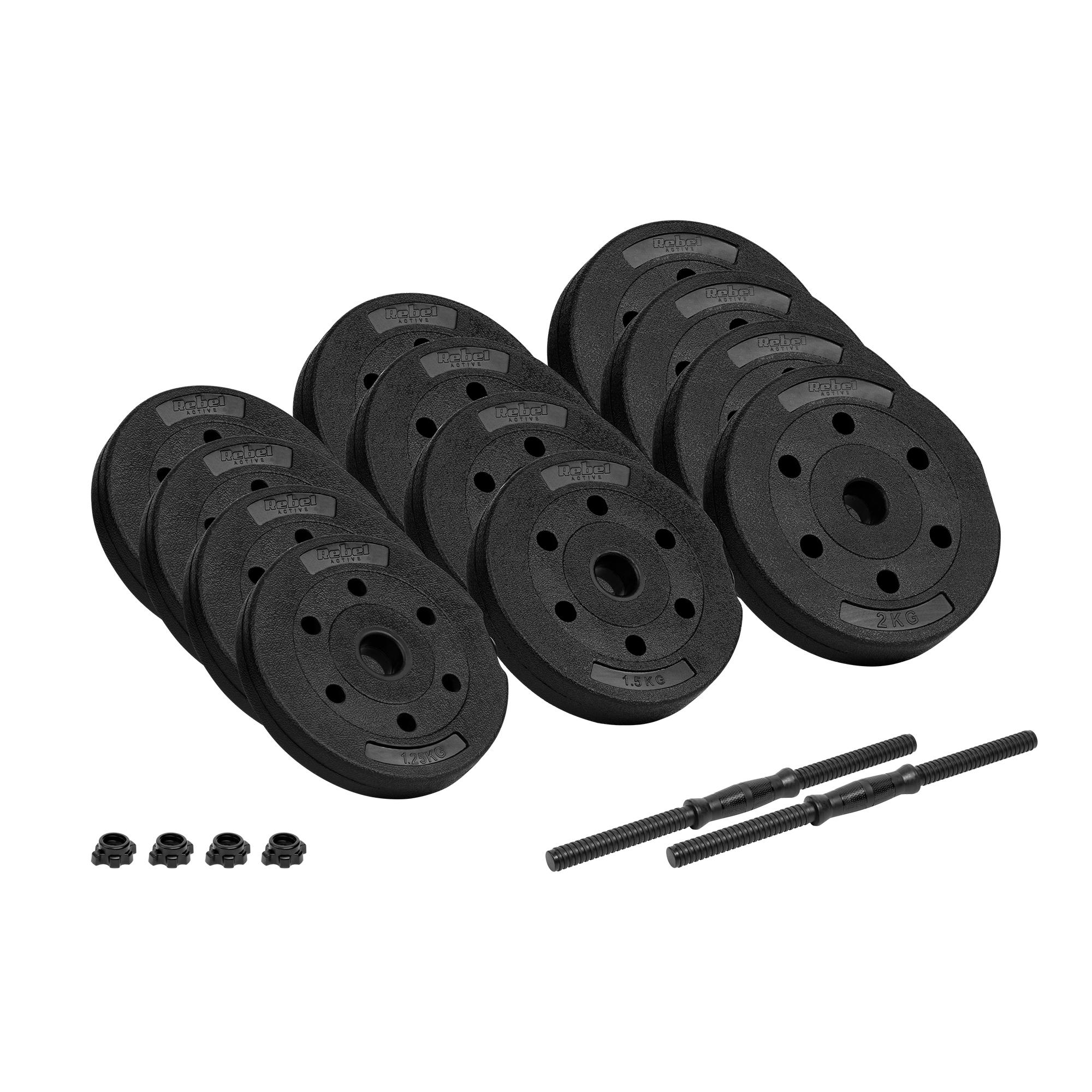 Zestaw zawiera różne obciążenia