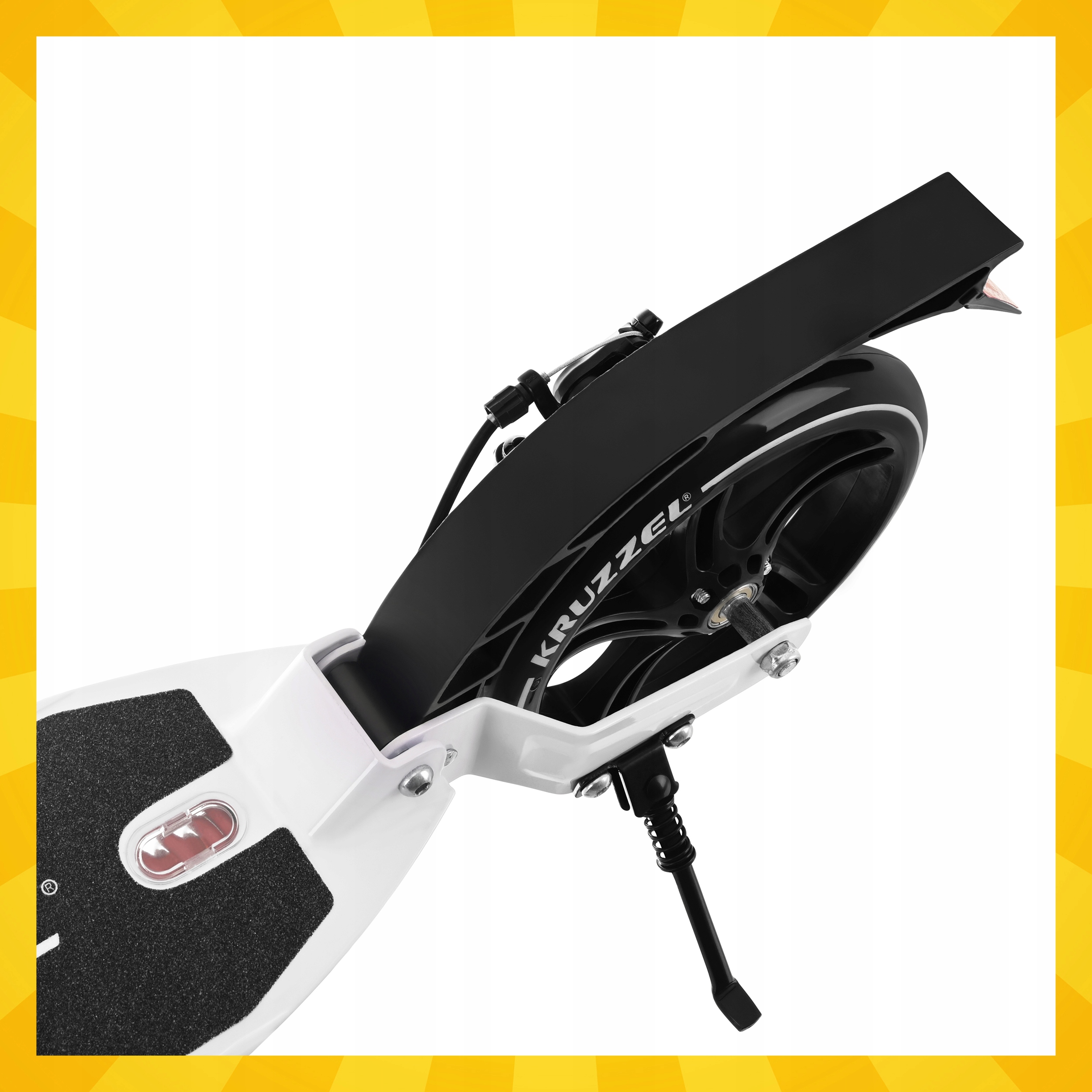 Bezpieczeństwo użytkowania – podwójny system hamowania i antypoślizgowy deck