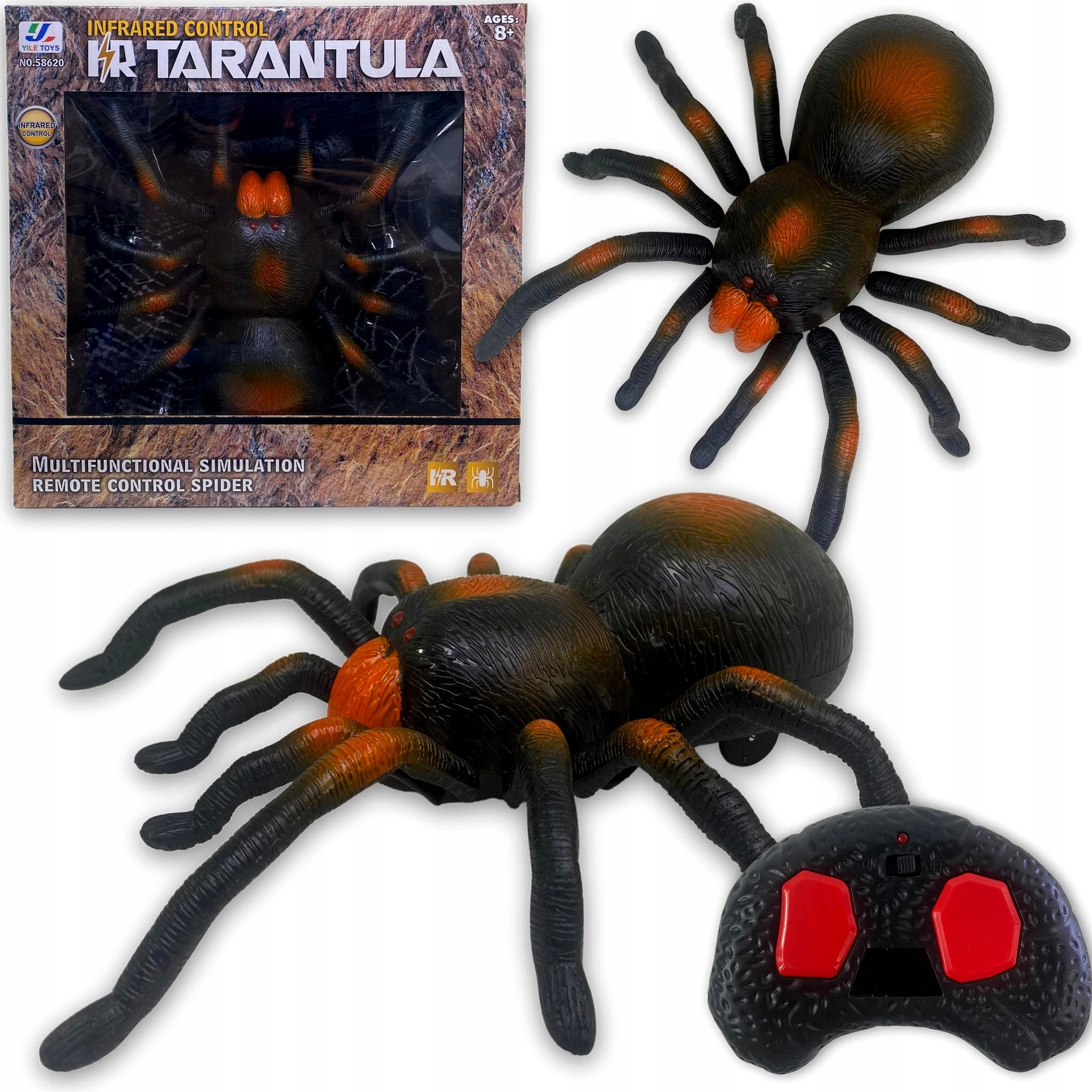 Zestaw zawiera: pająka i pilot