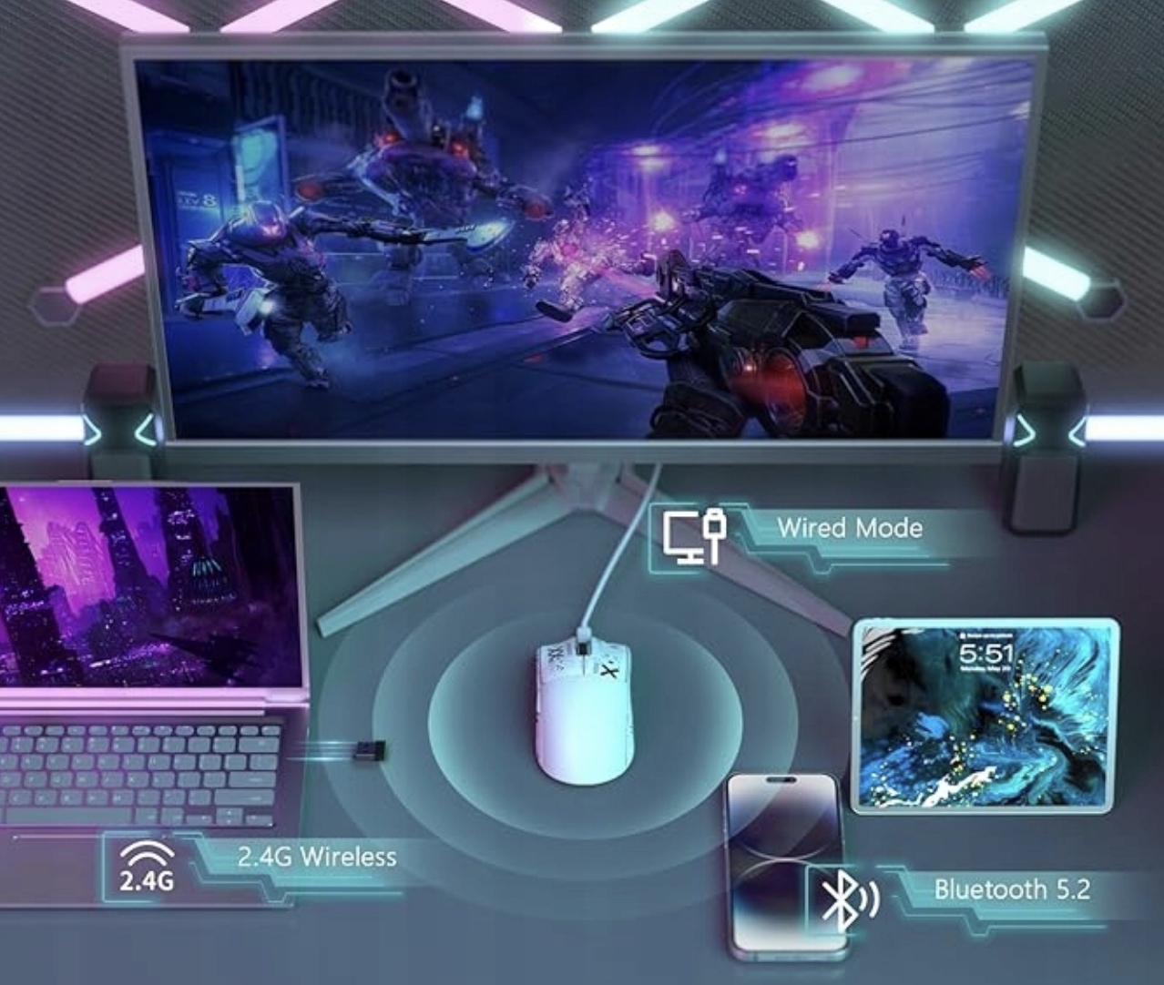 Myszka bezprzewodowa Attack Shark X11 – Idealna dla graczy