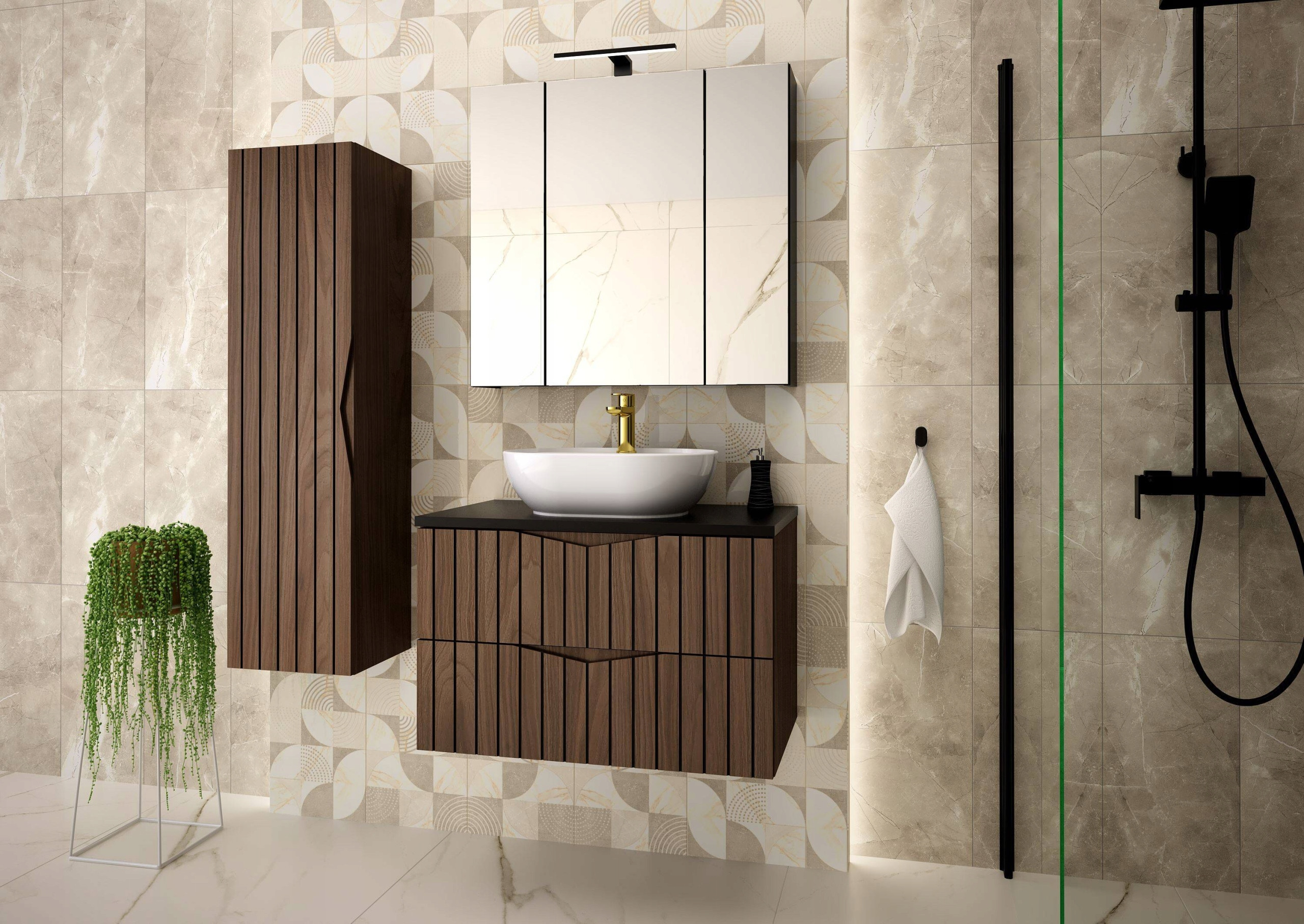 Wysoki słupek łazienkowy STELLA-03 – Elegancja i funkcjonalność w Twojej łazience