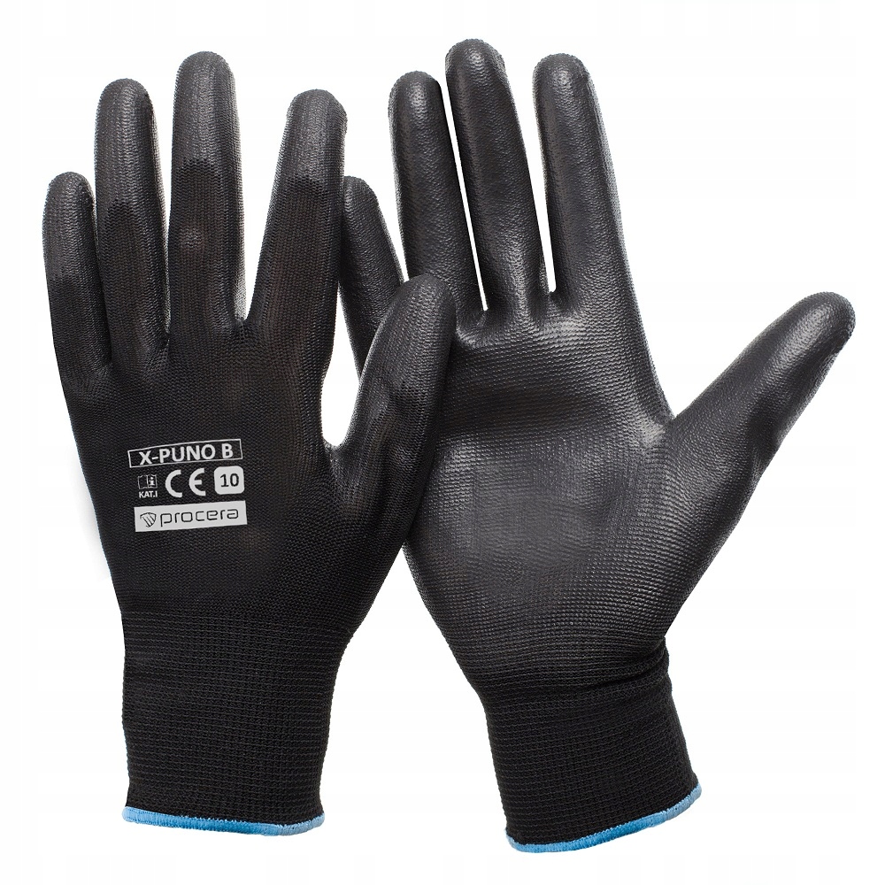 Rękawice Robocze Manualne Ochronne Powlekane PU X-Puno Black XXL 11 – Idealne do prac manualnych