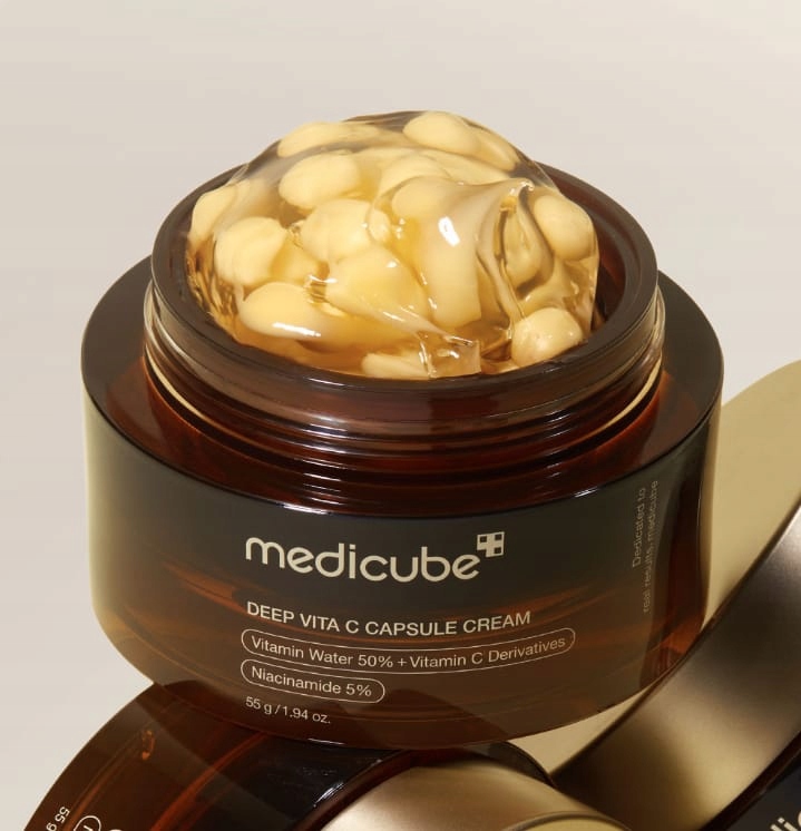 MEDICUBE Deep Vita C Capsule Cream – Rozjaśniająco-ujędrniający krem do twarzy