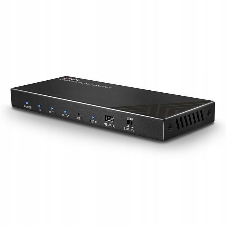 Splitter HDMI 2.0 LINDY 4 Port 18G czarny – Idealne rozwiązanie do rozdzielania sygnału