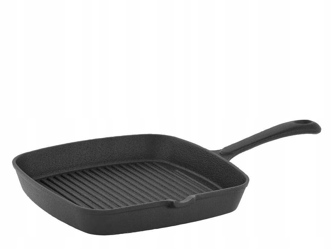 Patelnia grillowa żeliwna kwadratowa 220x220x35 mm | TECHNICA Platinum Line – Idealna do grillowania