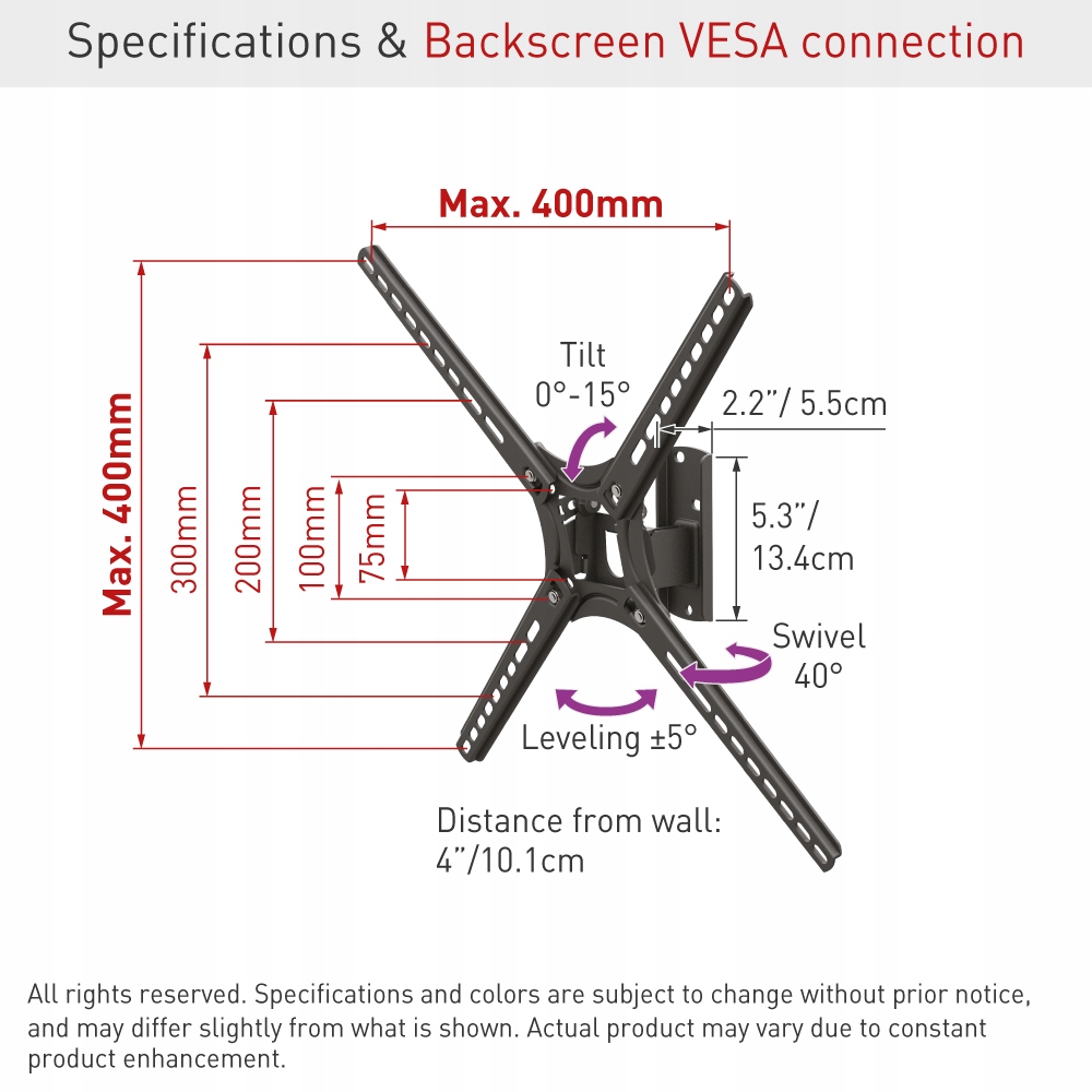 Regulacja kąta nachylenia i obrotu – Komfortowe oglądanie z każdego miejsca