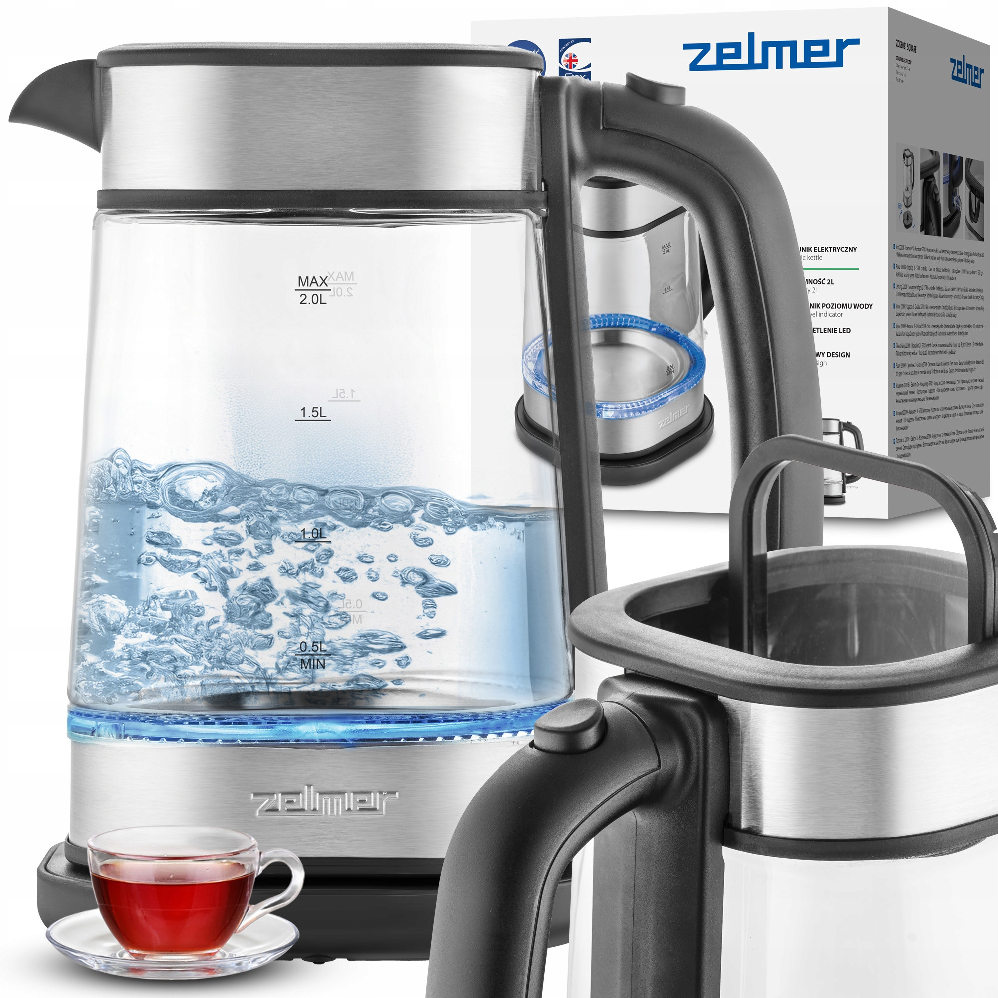 Imponująca moc 2200 W – Szybkie gotowanie wody