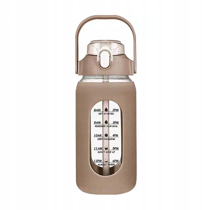 Szklana butelka na wodę 950 ml ze słomką Supero – Idealny wybór dla aktywnych